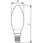 Classic Ledcandle Dt6 40w E14 Cri90 B35 Cl Classic Filament Led Candles And Lusters Philips