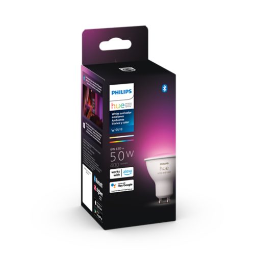 Philips Hue GU10 Bulb with Bluetooth (White and Color Ambiance