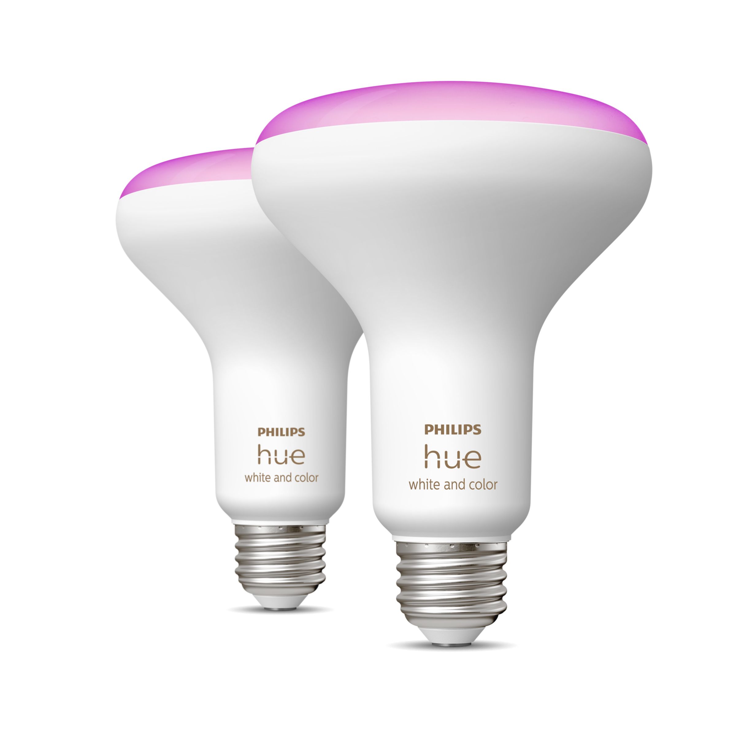 Hue 2-pack BR30 E26 LED Bulbs White and Colour Ambiance | Philips Hue US