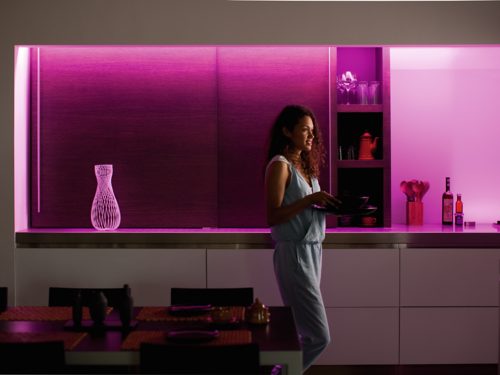 Philips Hue Indoor 6-Foot Smart LED Light Strip Plus Base Kit -  Color-Changing Single Color Effect - 1 Pack - Control with Hue App - Works  with Alexa