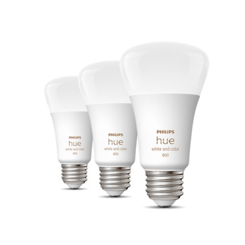 Philips Hue A19 Bluetooth 60W LED Smart Bulbs (3-Pack) White and Color  Ambiance 562785 - Best Buy