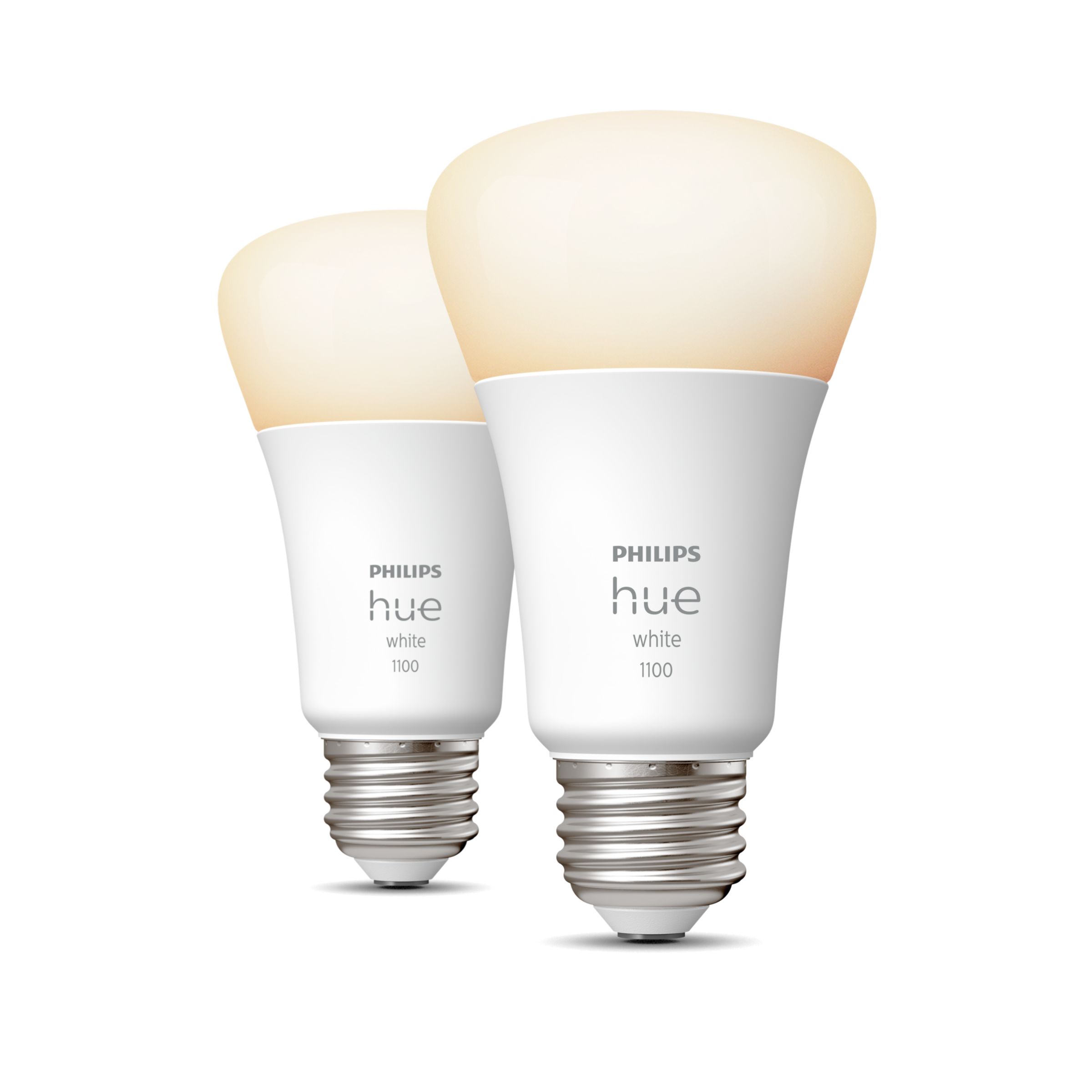 Philips Hue 563049 10.5W A19 E26 Bluetooth Smart Bulb, 2-Pack, White