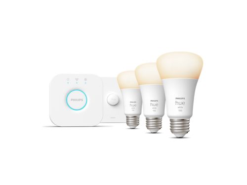 Philips Hue White Ambiance Buckram Spot 3 foyers avec variateur