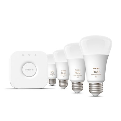 Hue Starter Kit: 4-pack LED Bulbs + Hue Bridge | Philips Hue US