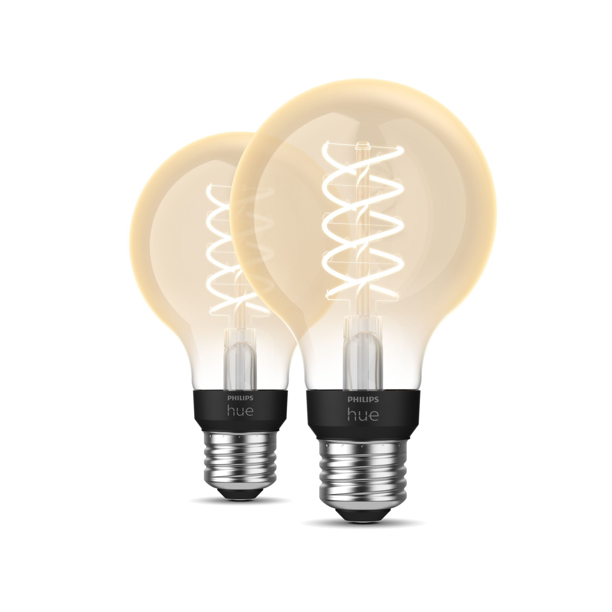 Philips Pack 3 Bombillas LED Hue White Filamento Espiral A60/ST64/G93 E27  7W Blanco Cálido, PcCompo