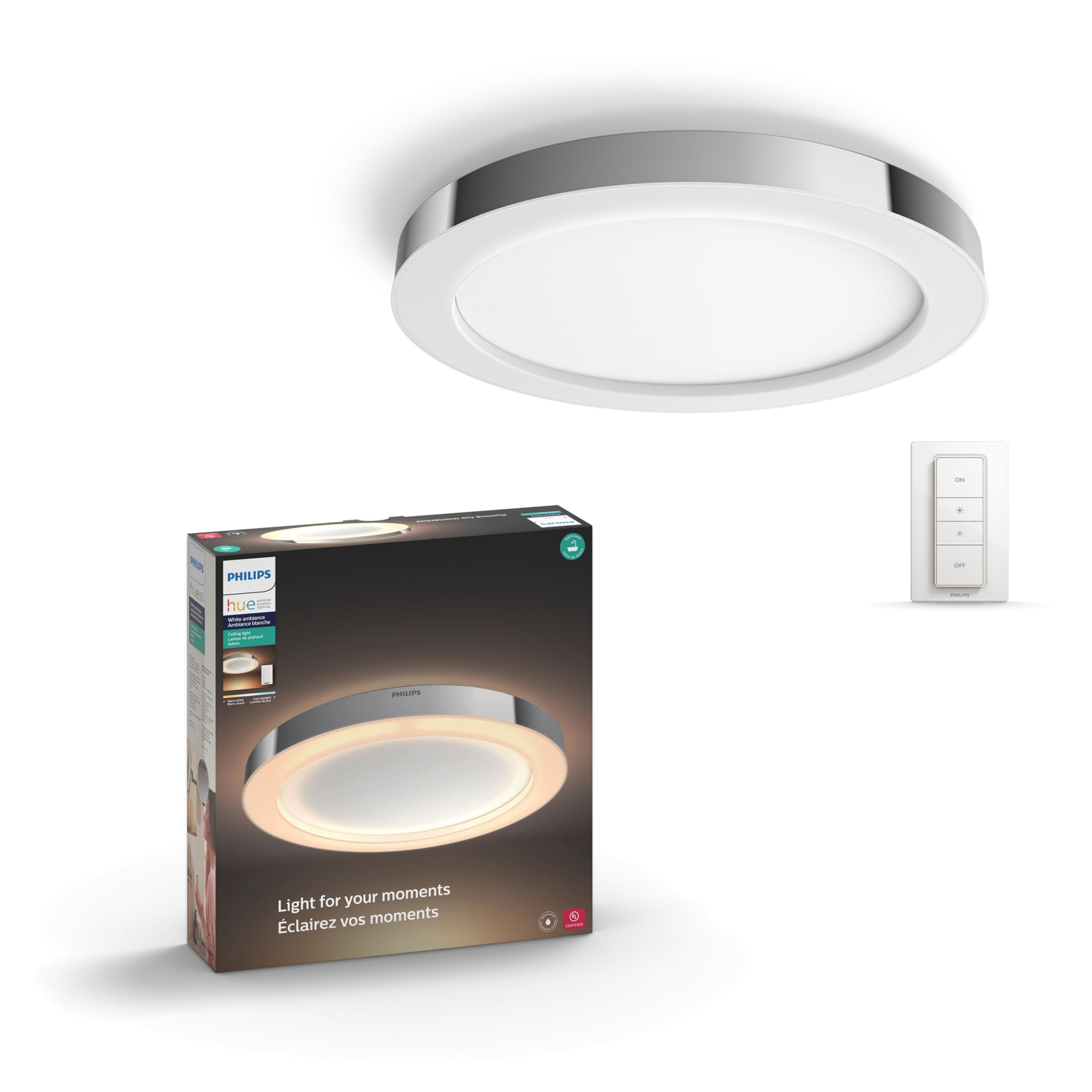 Adore Hue Ceiling Lamp Led Chrome 1x40w Hue