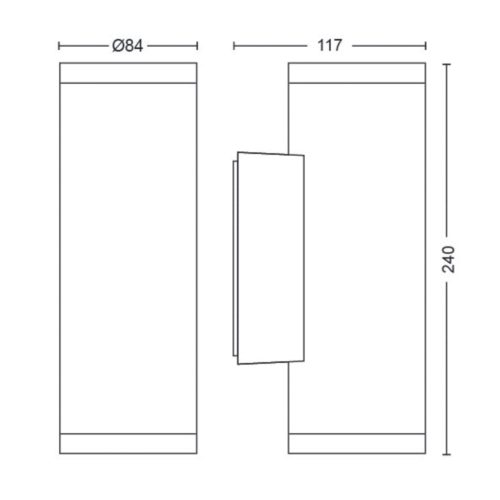 Philips hue white & color ambiance appear outdoor wall light store fixture 1746330v7