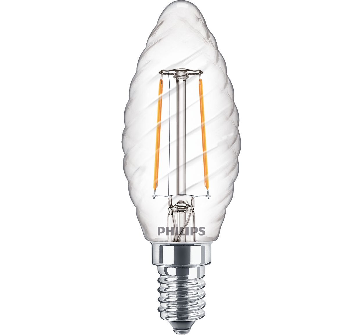 Lampada candela led filamento Trasparente E14 6,5W Warm white 2700 K  8718699762193