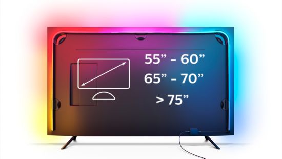 アウトレット 美品 日本未発売 Philips Hue LED TV ライトリボン 65