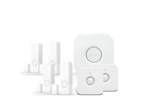 Pack de 4 capteurs de contact Hue Secure + 2x détecteurs de mouvement + Bridge