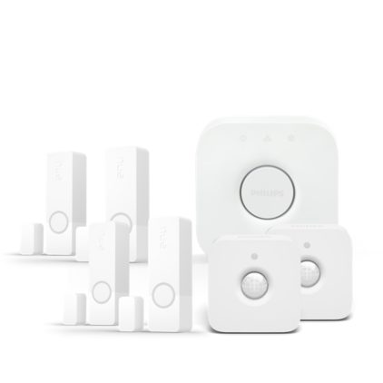 Pack de 4 capteurs de contact Hue Secure + 2x détecteurs de mouvement + Bridge