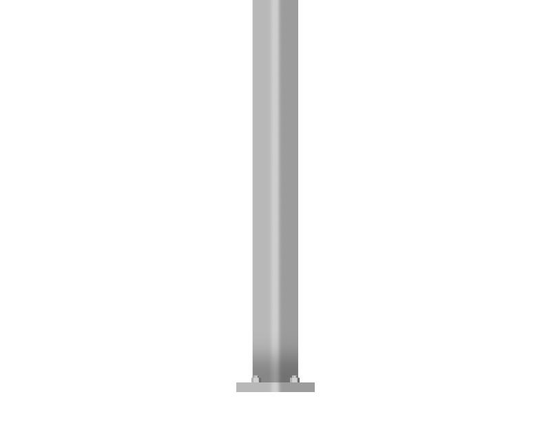 Square steel store pole