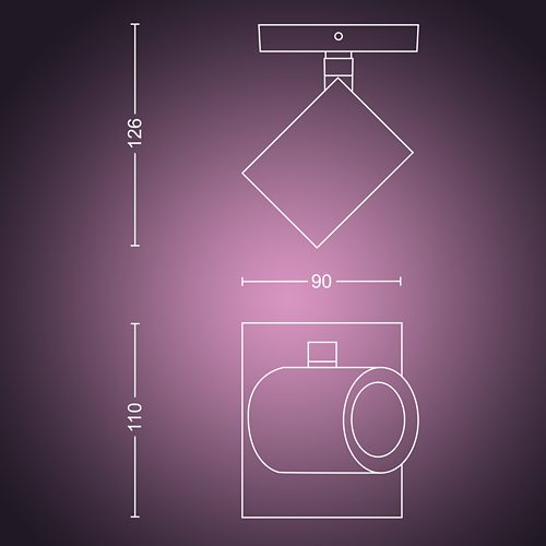 Foco LED individual Hue Argenta - Aluminio