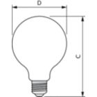 Cla Ledbulb D 7 2 60w G95 E27 827 Cl Classic Filament Ledbulbs Philips