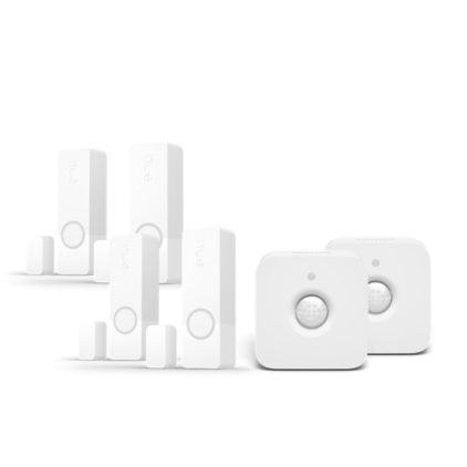 Pack de 4 capteurs de contact Hue Secure + 2x détecteurs de mouvement + Bridge