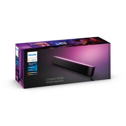 Philips Hue Play Lampada a Barra con Luce LED Bianca o Multicolore  confezione Singola colore Nero - HUE PLAY