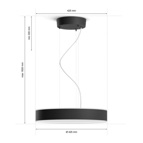 Plafonnier LED Philips Hue Enrave 1 x 19,2 W blanc - HORNBACH
