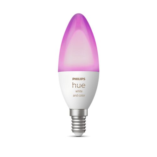 Lumière connectée PHILIPS HUE Ampoule E14 Hue White Colors Pas Cher 