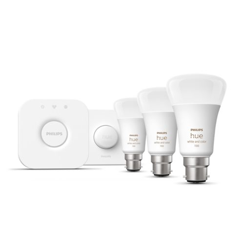 Starter kit: 3 B22 smart bulbs (1100) + smart button