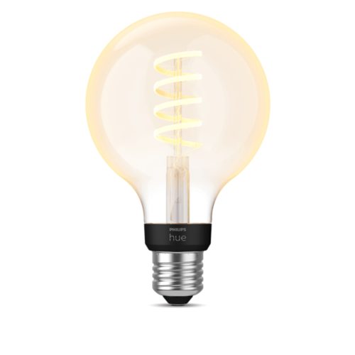 Bombilla LED G95 de cristal ambar Philips Equivalente a 50W