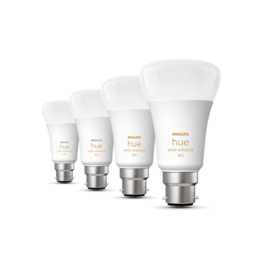 Hue 4-pack B22 LED Bulb – White Ambiance | Philips Hue UK