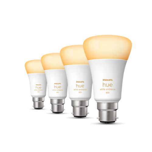 Hue 4-pack B22 LED Bulb – White Ambiance | Philips Hue UK