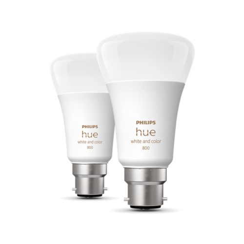 Hue 2-pack A60 B22 9W LED Bulb White and Colour Ambiance | Philips 