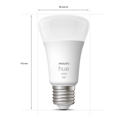 Philips Hue Bombilla Inteligente de Filamento A60 E27 7W Blanco