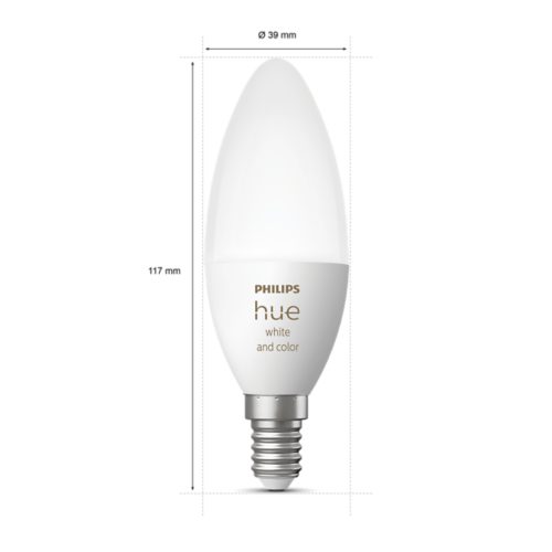 Philips Hue White and Color Ambiance Lampadina Smart LED, Attacco E14, Luce  Bianca o Colorata, 4W : : Illuminazione