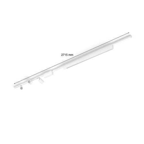 + Set 2 – – Lightbar Gerades Hue 3 + Zylinder-Spots die Schienensystem Perifo Decke: Hue Philips für Weiß lineare + DE-CH Schienen | Netzteil