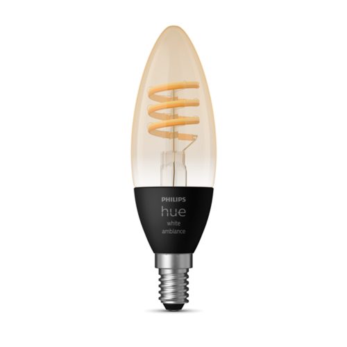 Philips Hue White Filament, Lampadina a filamento connessa, Luce Bianca  Calda, dimmerabile, attacco E27, 9W