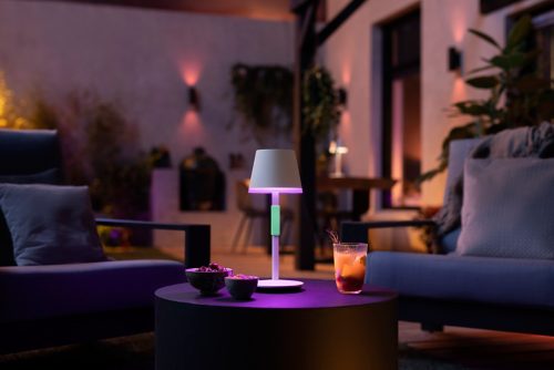 Philips Hue Go Smart Portable Table Lamp, White - White and Color Ambiance  LED Color-Changing Light - 1 Pack - Indoor and Outdoor Use - Control with