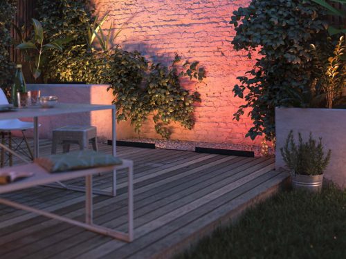 White Philips Linear US Outdoor Ambiance Hue Amarant and | Colour Spotlight Hue