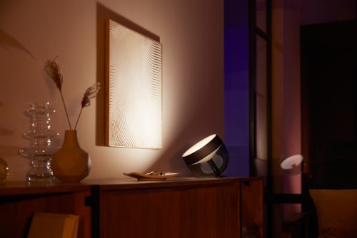 Philips Hue - Lampe à poser Iris connectée Iris Gen4 blanc avec  télécommande Hue Dim Switch - Interrupteur connecté - Rue du Commerce