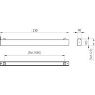 Dimension Drawing (without table) - SP551P LED45S 840 L120 PSD SI GM SQ