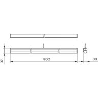 Dimension Drawing (without table) - BN012C LED20/CW L1200 G2