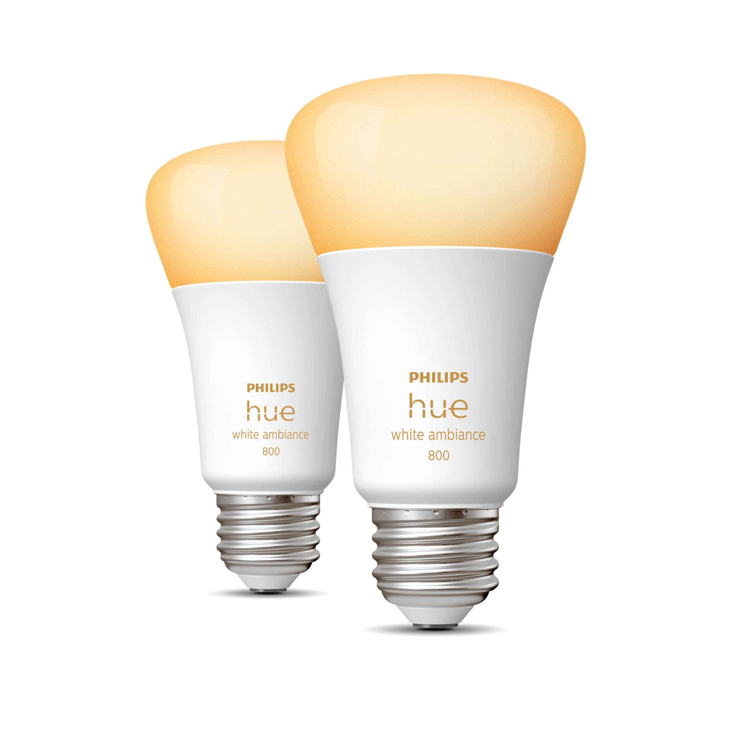 Hue 2-pack A19 E26 60W LED Bulbs - White Ambiance | Philips Hue