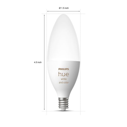 Philips Hue Triangle White and Colour Ambiance LED Smart Light Bulb [E27  Edison Screw] for Indoor Home Lighting. Bedroom, Livingroom and Dining.