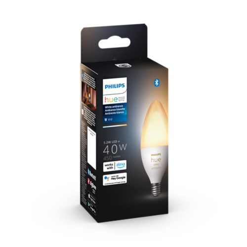 Philips Hue White Ambiance bougie ampoule dimmable (2-pack) - E14 5W 470lm  2200K-6500K 230V