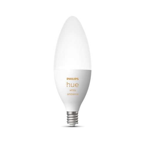 Philips Hue Filament Light White Candle Lamp E14 Duo Pack