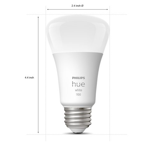 Philips Hue Smart 75W A19 LED Bulb - Soft Warm White Light - 1 Pack -  1100LM - E26 - Indoor - Control with Hue App - Works with Alexa, Google