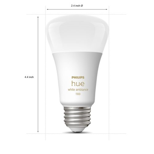 Hue Starter kit: 4-pack A19 E26 LED Bulbs White Ambiance + Hue 