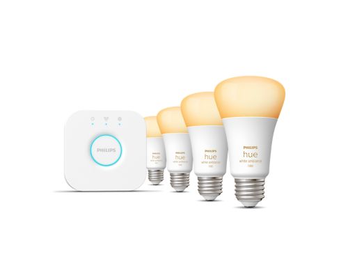 Hue Starter Kit: 4-pack LED Bulbs + Hue Bridge | Philips Hue