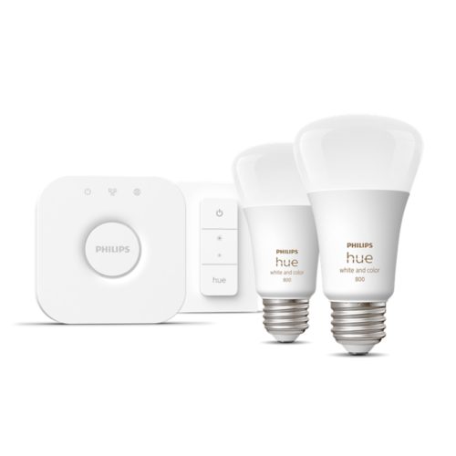 Hue Starter Kit Smart Switch 2 pack White and Colour Ambiance LED Hue Bridge Philips Hue