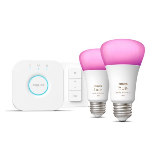 Hue Starter Kit Smart Switch 2 pack White and Colour Ambiance LED Hue Bridge Philips Hue