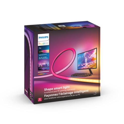 Philips Hue - Pack Lighstrip PC Hue Play Gradiant 32/34 + Prise connectée  Hue - Ruban LED connecté - Rue du Commerce