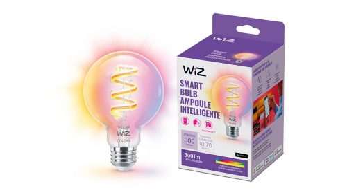 4lite WiZ Connected A60 Filament Amber WiFi LED Smart Bulb - E27 Large, Lighting, Maplin