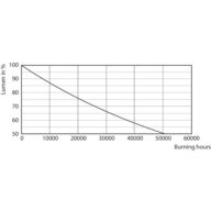 Lumen Maintenance Diagram - MAS LEDcandle DT 5.5-40W B22 B38 CL