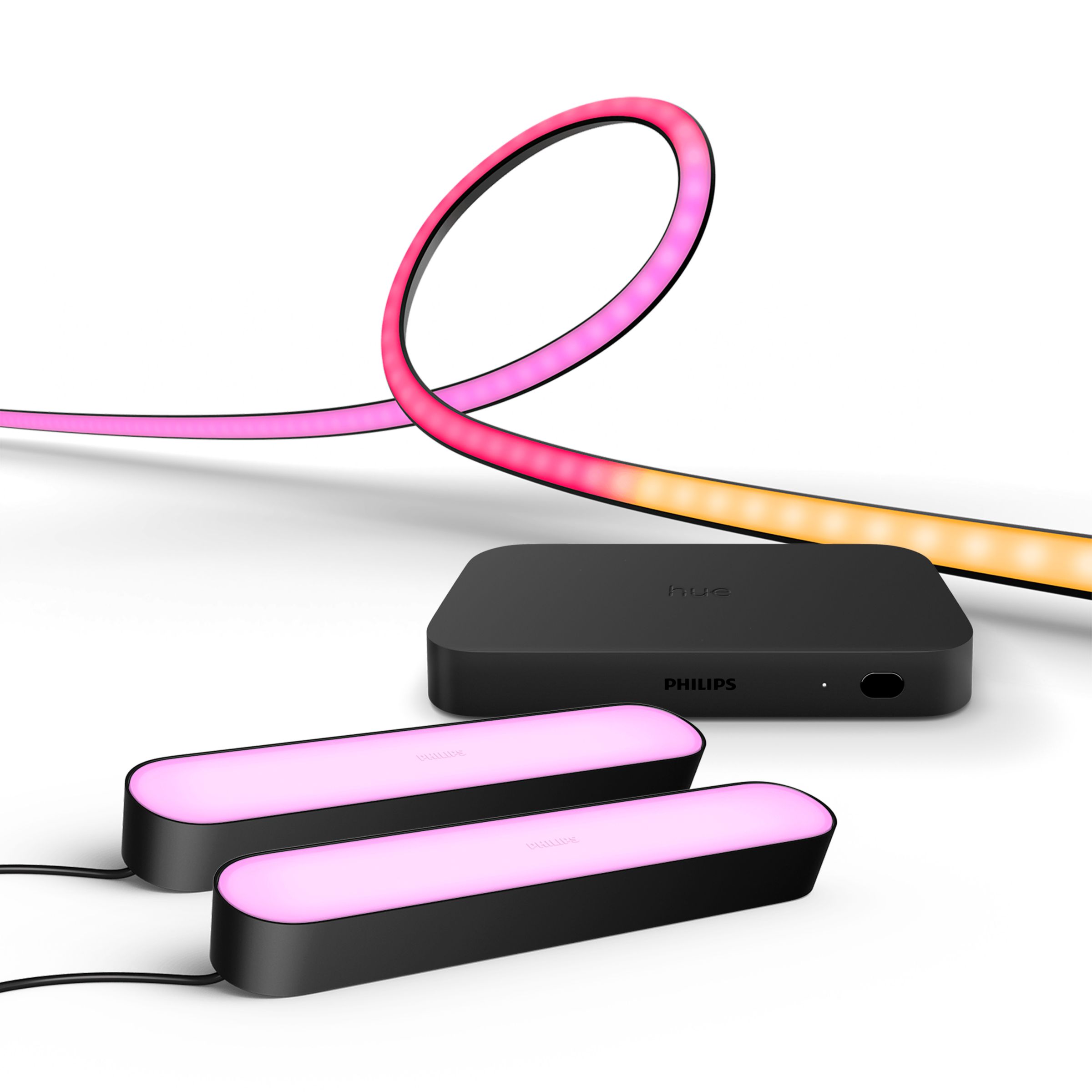 Philips Paket: 2 Play ljusskena + Play gradient lightstrip + Hue sync box