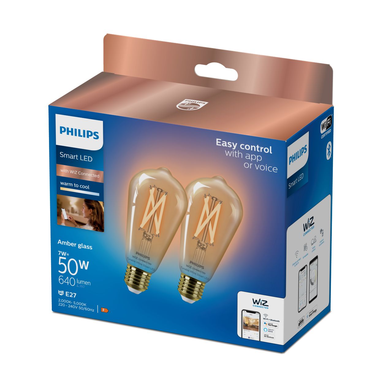 Ampoule LED connectée E27 WIZ Ambre - Ampoule BUT